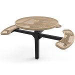 round pedestal tables 3 expanded metal inground