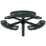 round pedestal tables expanded metal inground