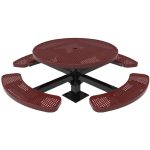 round pedestal tables punched steel surface