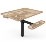square pedestal tables expanded metal 2 inground