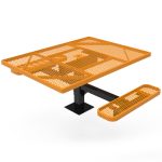 square pedestal tables expanded metal 2 surface