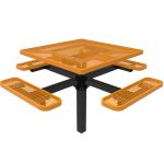 square pedestal tables expanded metal inground