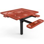 square pedestal tables expanded steel 3