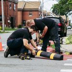 engineered rubber curb installations
