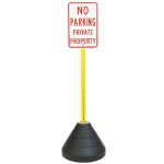 portable rubber sign base parking