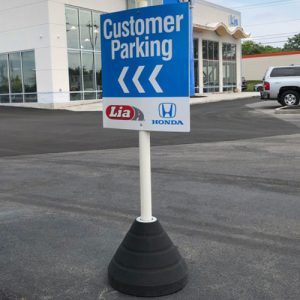 portable rubber sign bases