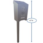 post mounted automatic sanitizer holder