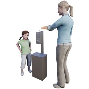 post mounted sanitizer station