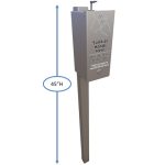 post mounted sanitizer stations