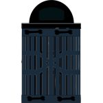 econo bones trash receptacle blue