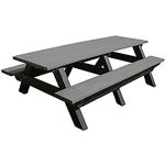 deluxe 8ft table black charcoal