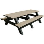 deluxe 8ft table black weathered