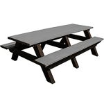 deluxe 8ft table brown charcoal