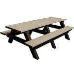 deluxe 8ft table brown weathered