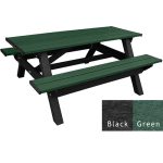 deluxe picnic table black green
