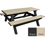 deluxe picnic table black sand