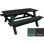 deluxe picnic table green black
