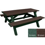 deluxe picnic table green brown