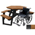 economizer hexagon handicap table black cedar