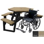 economizer hexagon handicap table black weathered