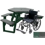 economizer hexagon handicap table green charcoal