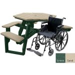 economizer hexagon handicap table green sand