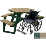 economizer hexagon handicap table green weathered