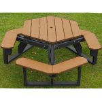 economizer hexagon table black cedar