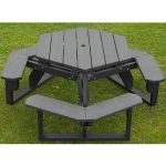 economizer hexagon table black charcoal