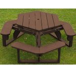 economizer hexagon table brown