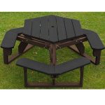 economizer hexagon table brown black
