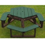 economizer hexagon table brown green