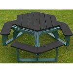 economizer hexagon table green black