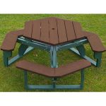 economizer hexagon table green brown