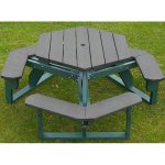 economizer hexagon table green charcoal
