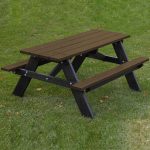 economizer picnic table youth black brown