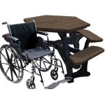 economizer plaza handicap table black brown
