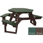 open hexagon handicap table brown green