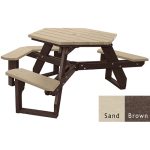 open hexagon handicap table brown sand