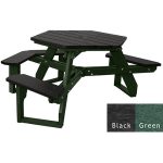 open hexagon handicap table green black