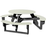 open round table black sand