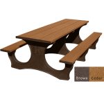 polly tuff easy access 8ft table brown cedar