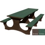 polly tuff easy access 8ft table brown green