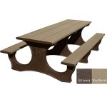 polly tuff easy access 8ft table brown weathered