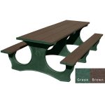polly tuff easy access 8ft table green brown