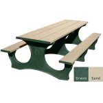 polly tuff easy access 8ft table green sand