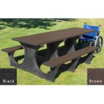 polly tuff easy access handicap table black brown