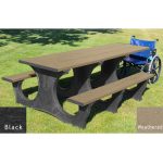 polly tuff easy access handicap table black weathered