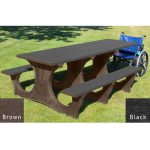 polly tuff easy access handicap table brown black