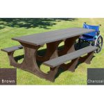 polly tuff easy access handicap table brown charcoal